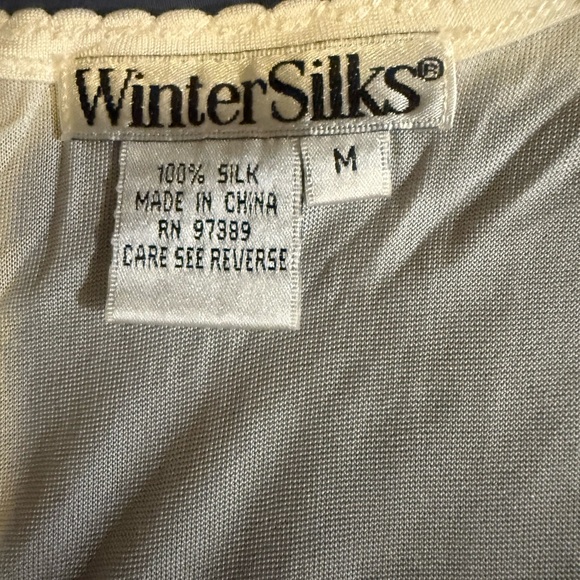 WinterSilks Cream Long Sleeve Women's Silk Top (2) - Picture 3 of 8